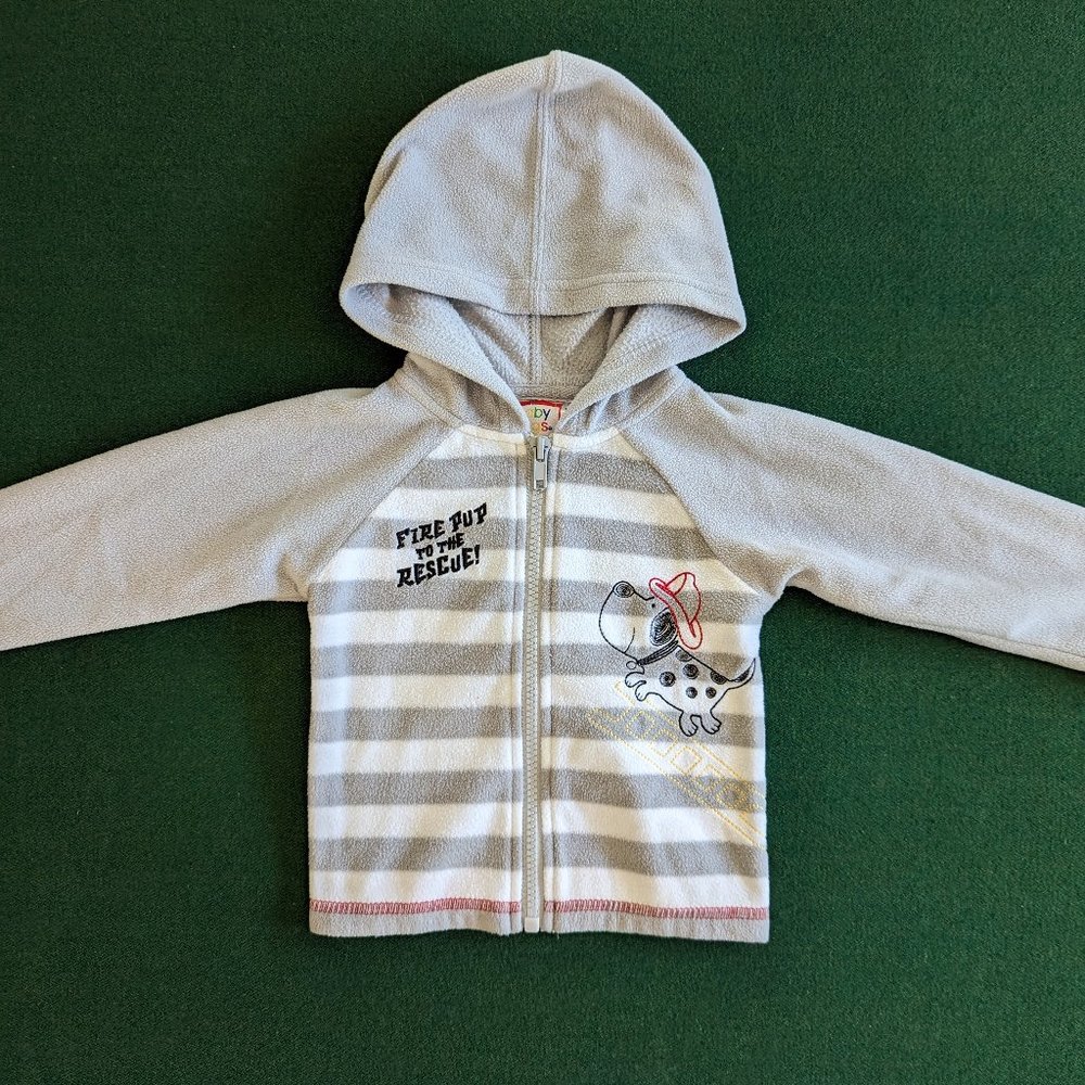 Boy's Full Zip Hooded Fleece Size 6-9 Months 💙